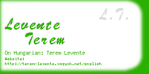 levente terem business card